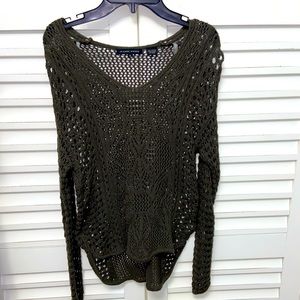 Olive green knitted top